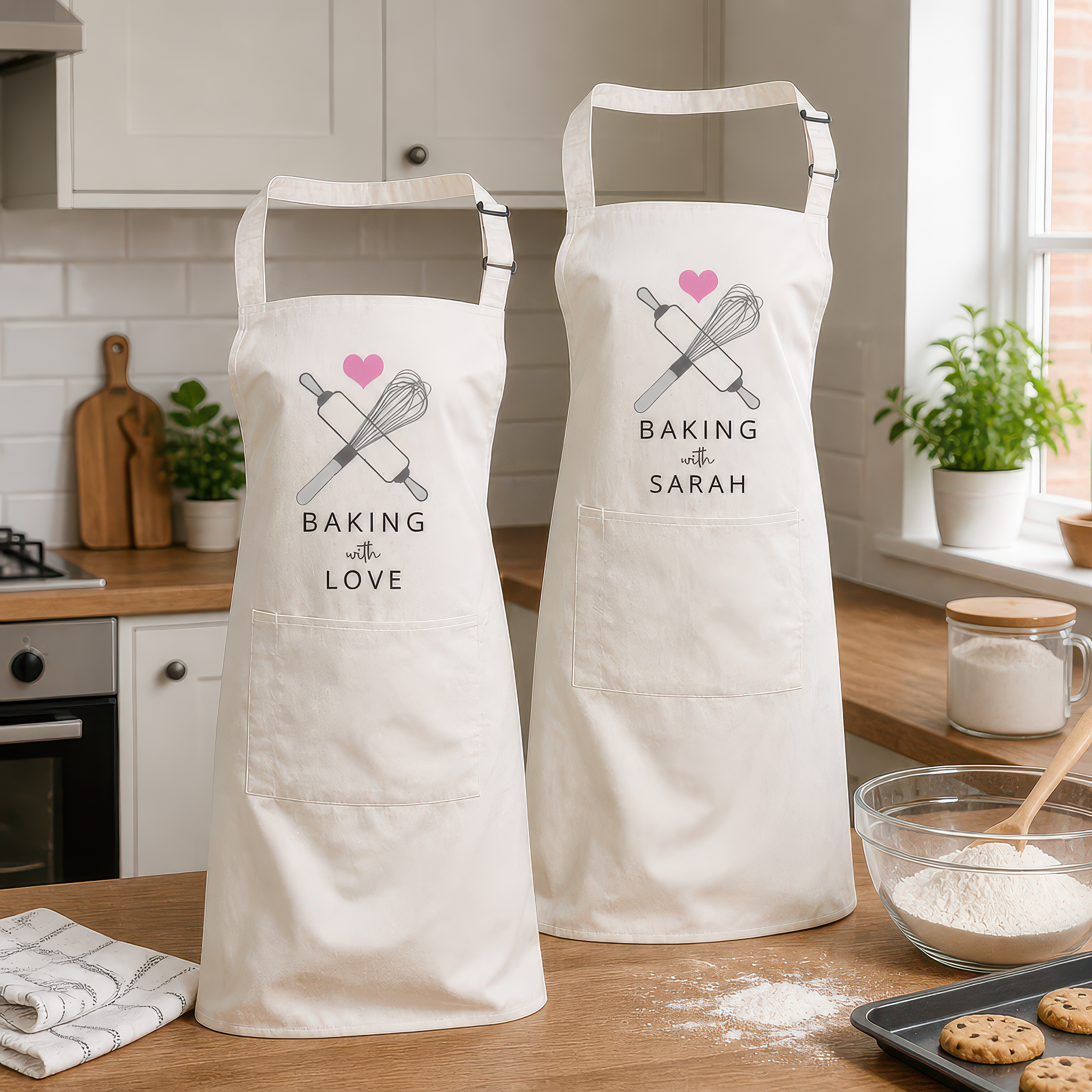 Personalised Baking with Adult or Kids Apron