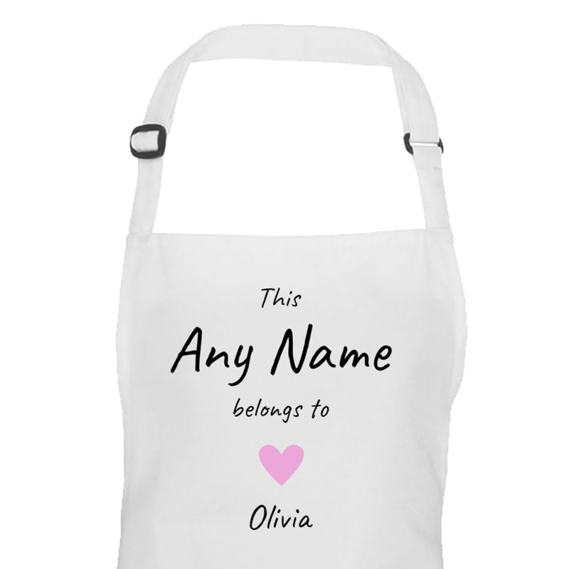 Personalised Hearts Design Apron with Names