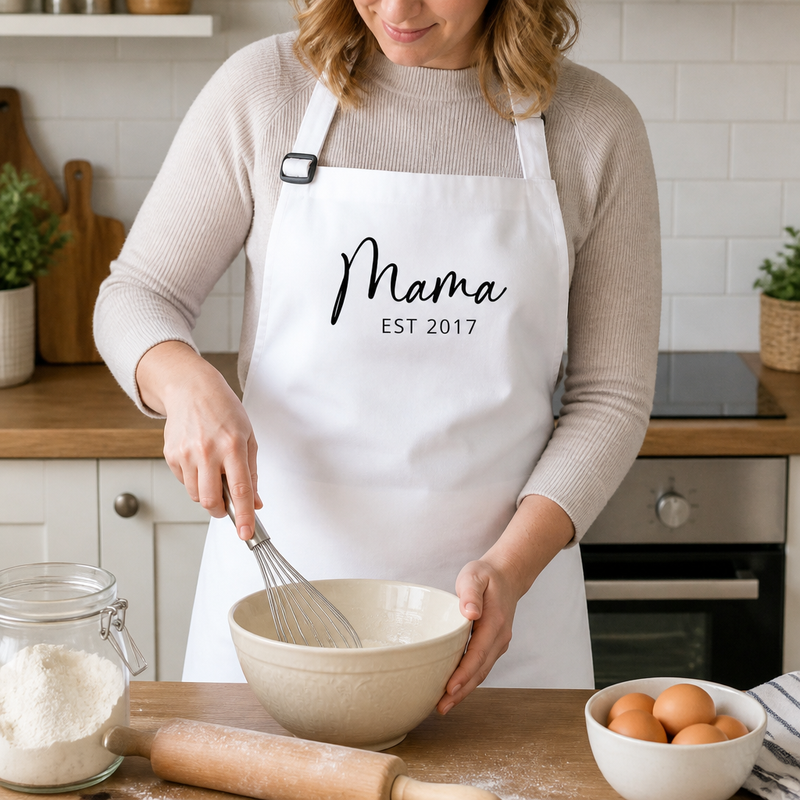 Personalised Mama Est Apron with Name