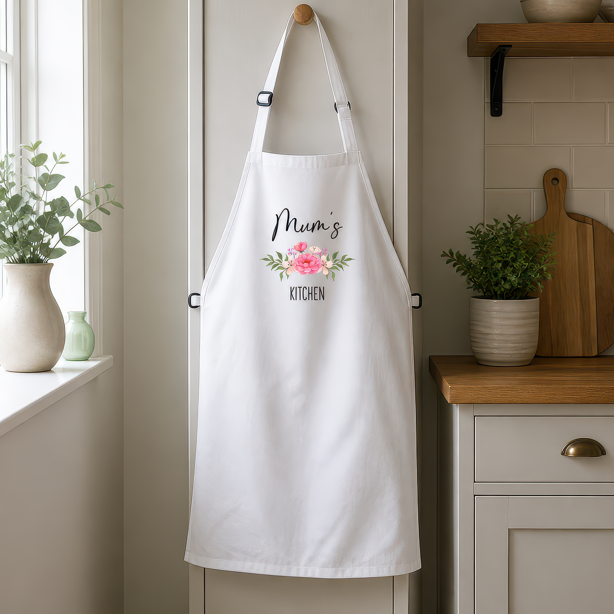 Personalised Mum's Kitchen Floral Apron