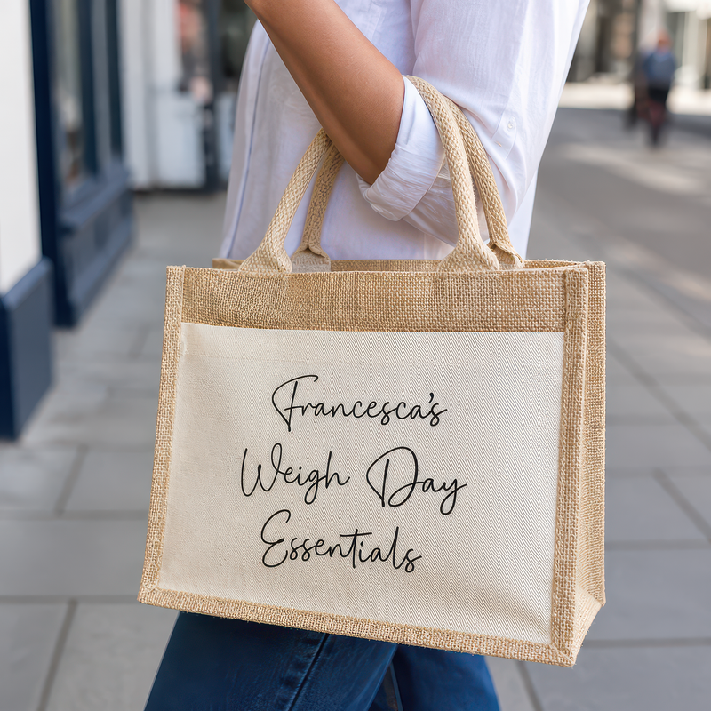 Personalised Weigh Day Essentials Bag