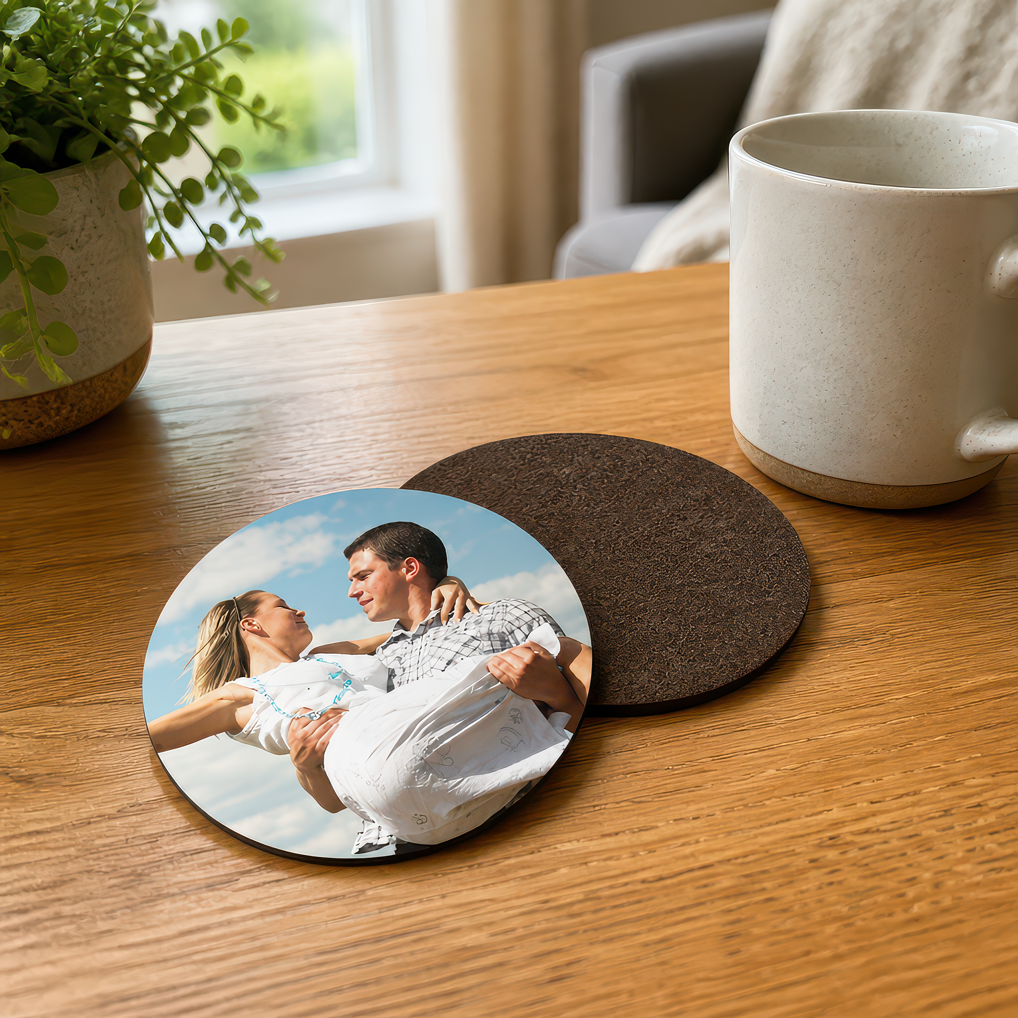 Personalised Round Photo Coaster