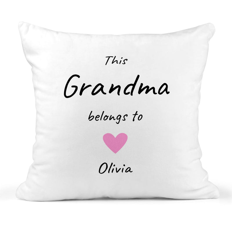Personalised This Grandma Belongs To Cushion Cover with Names