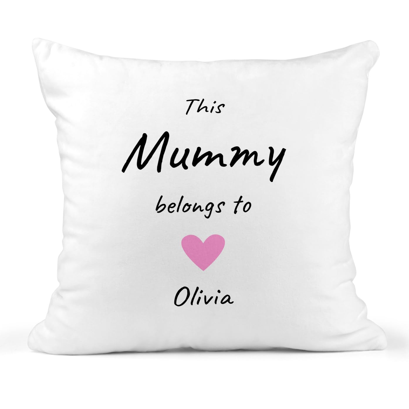 Personalised This Mummy Belongs To Cushion with Children's Names