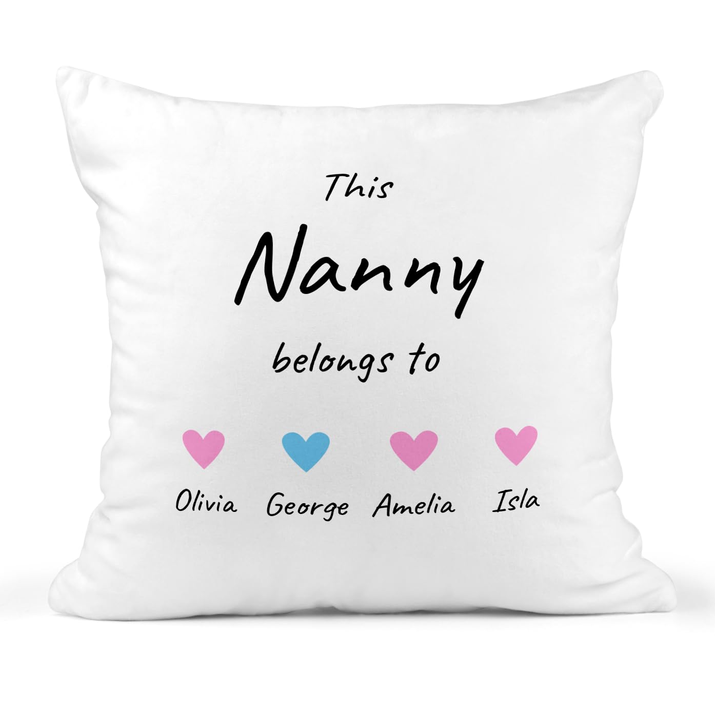 Personalised This Nanny Belongs To Cushion with Names