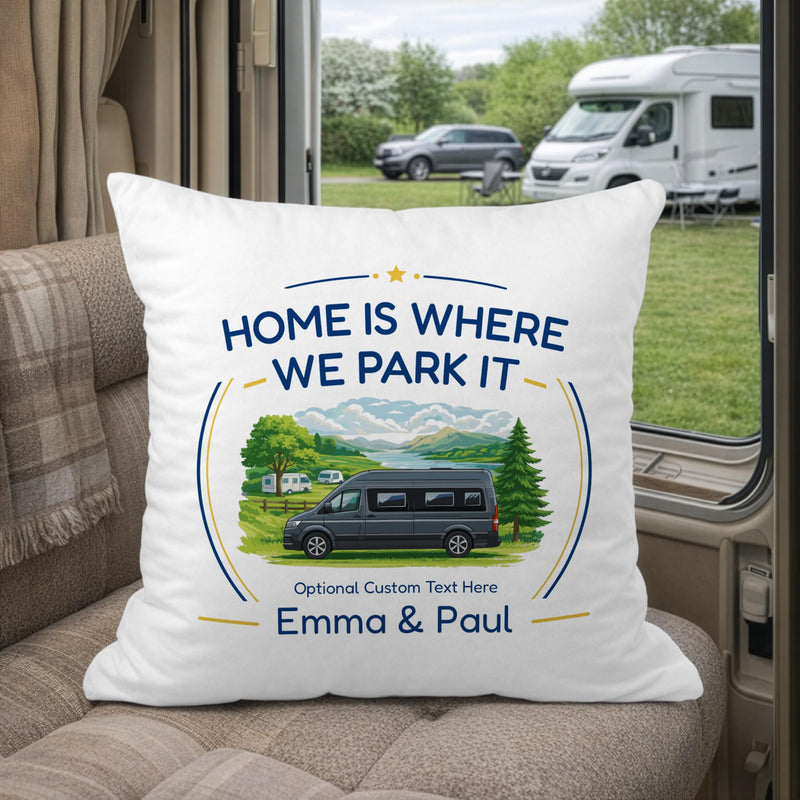 Personalised Panel Van Campervan Cushion with Names and Message