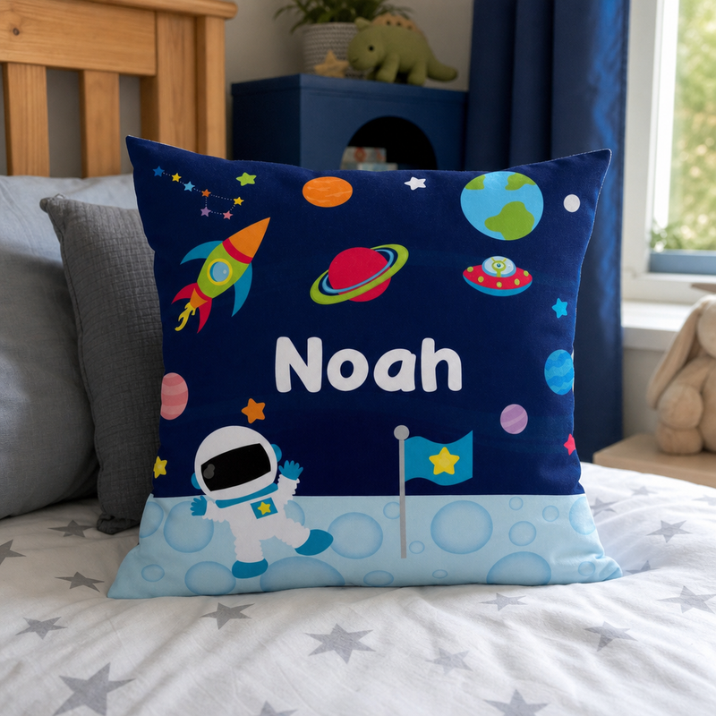Personalised Space Cushion with Name