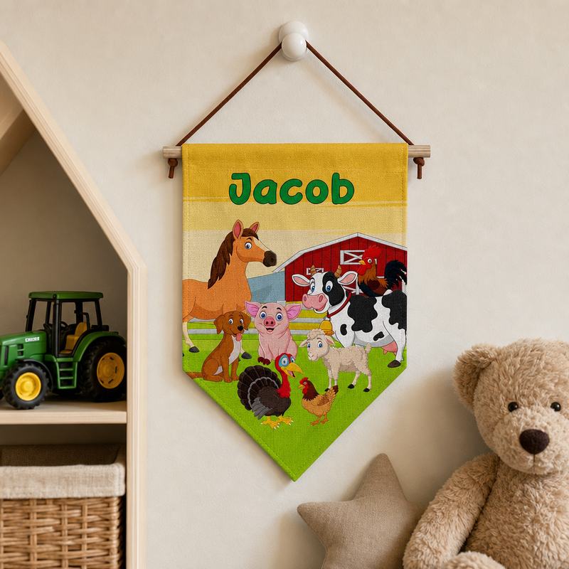 Personalised Farm Animal Flag