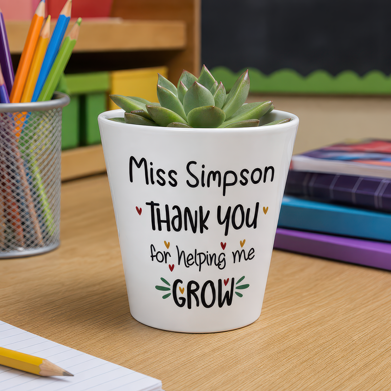 Personalised Teacher Flower Pot with Name - alternative view