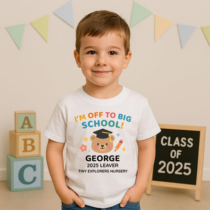Personalised Nursery Playschool Playgroup Leavers T-Shirt with Name
