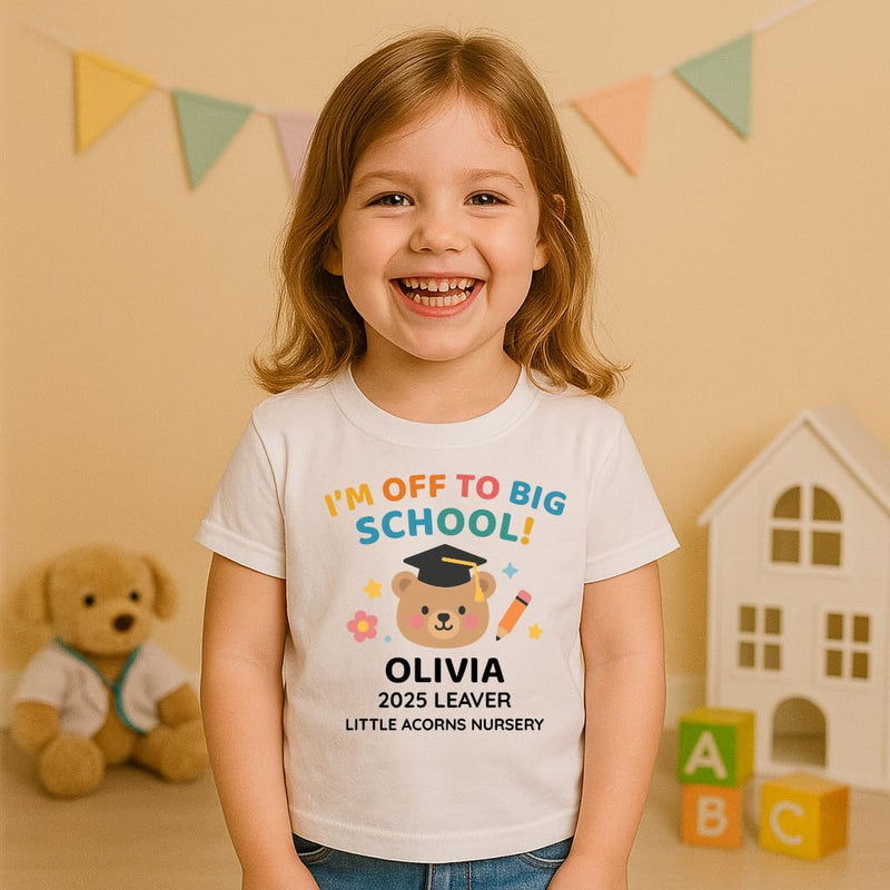 Personalised Nursery Playschool Playgroup Leavers T-Shirt with Name