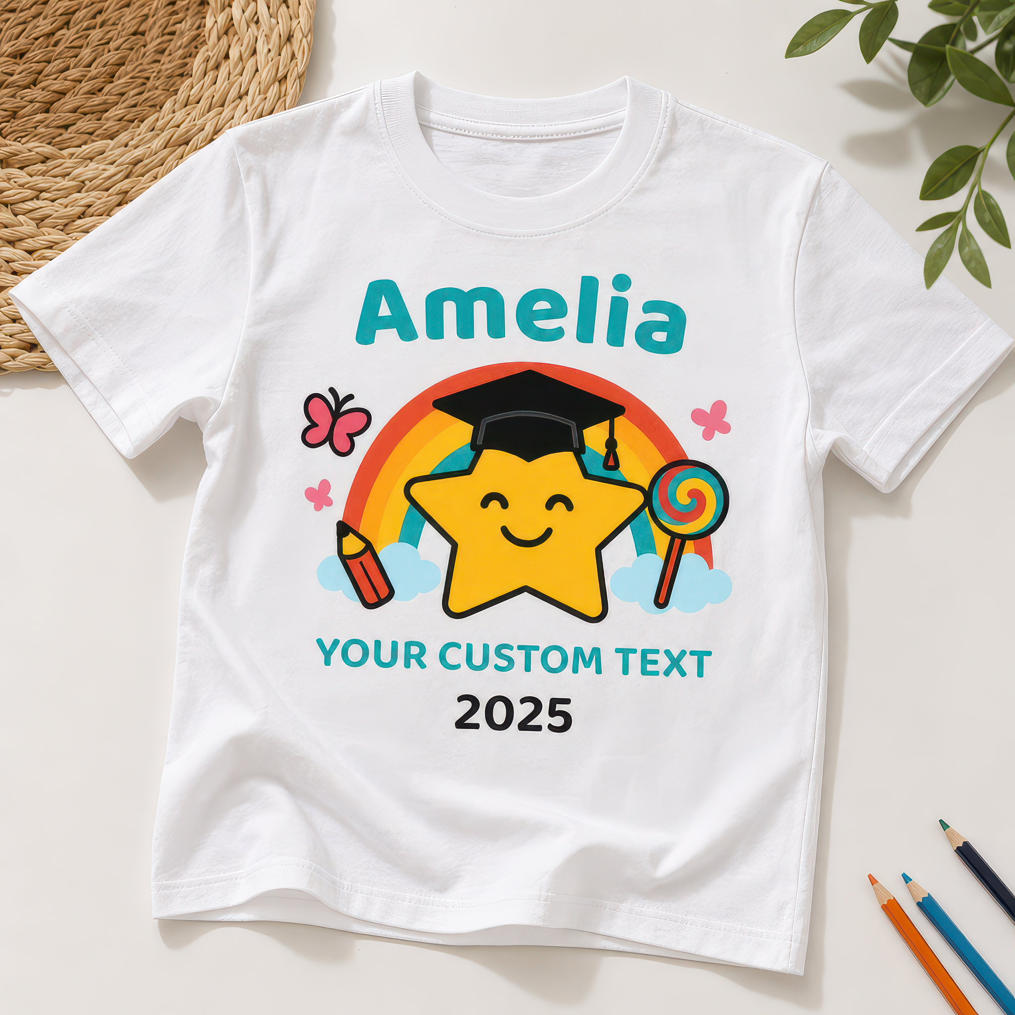 Personalised Nursery Graduation Day T-Shirt with Name - alternative view