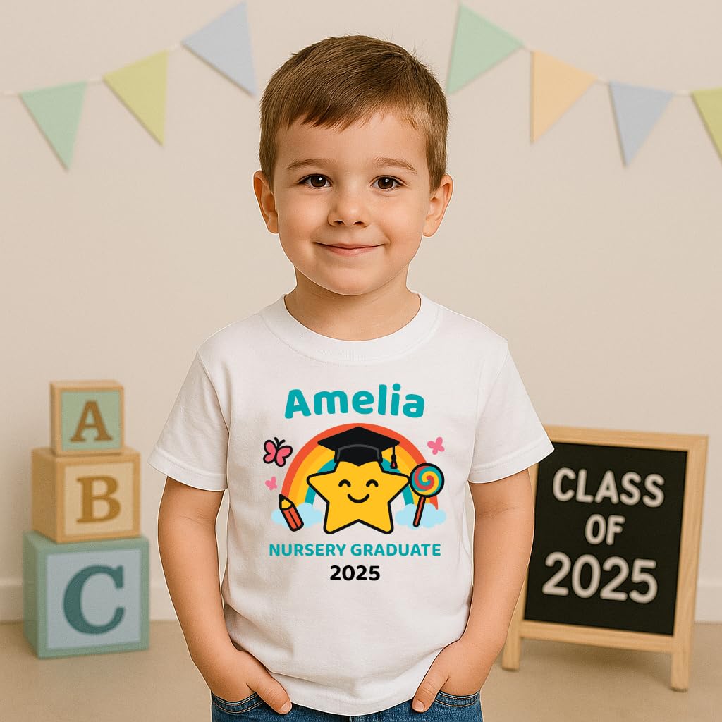 Personalised Nursery Graduation Day T-Shirt with Name