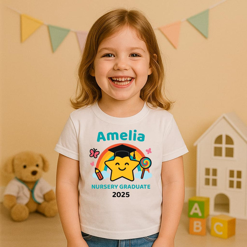 Personalised Nursery Graduation Day T-Shirt with Name