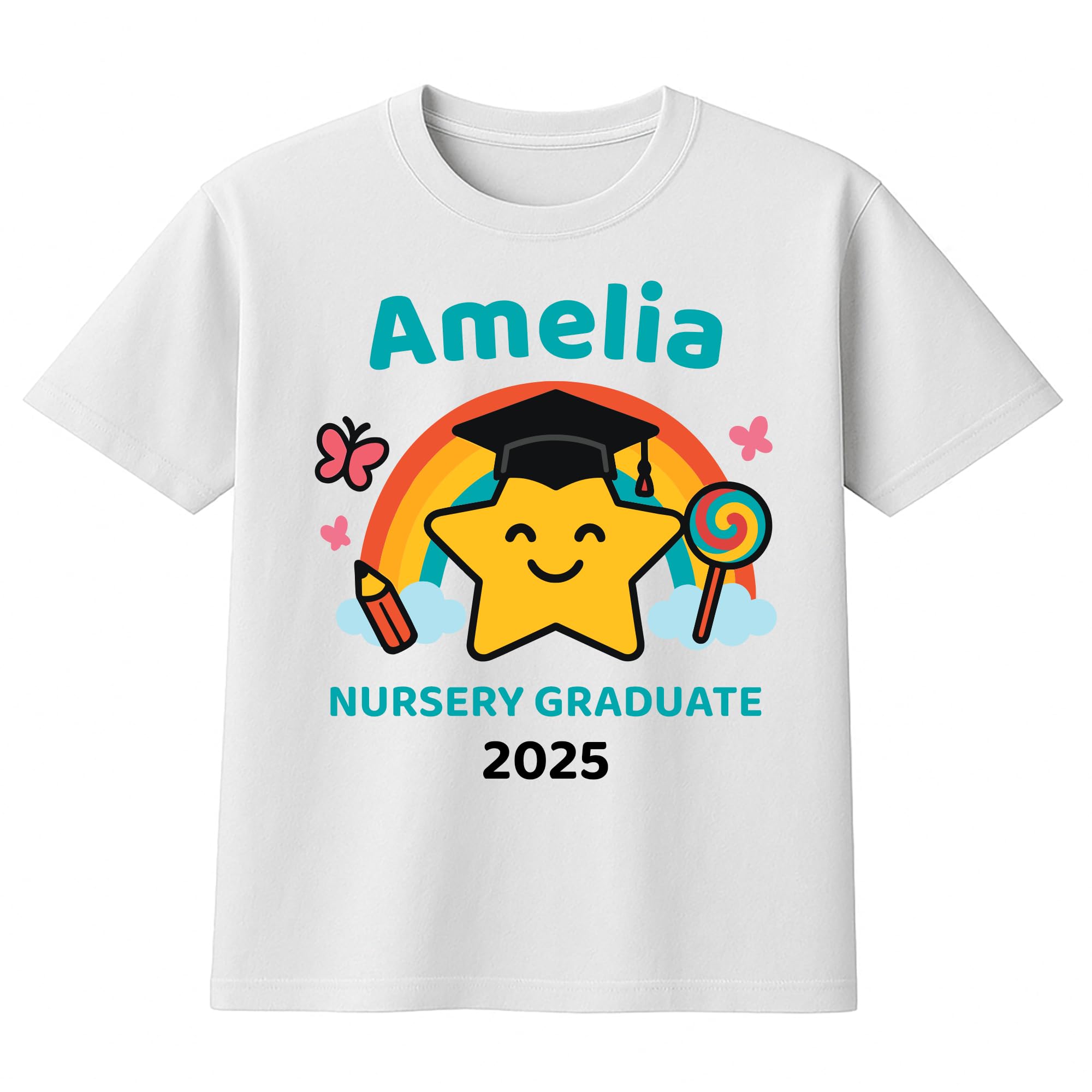 Personalised Nursery Graduation Day T-Shirt with Name