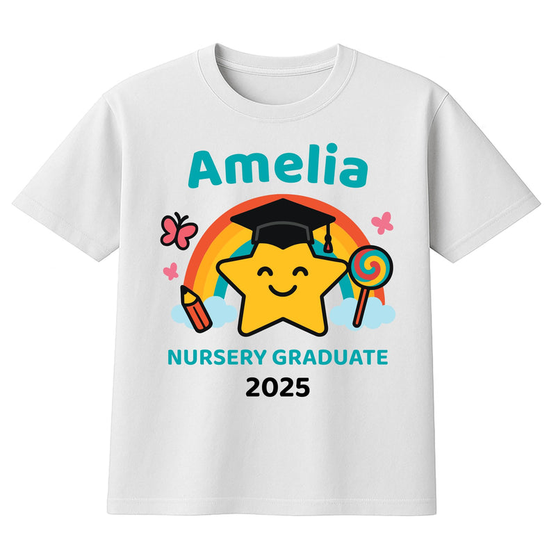 Personalised Nursery Graduation Day T-Shirt with Name