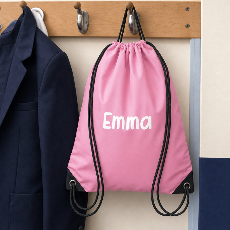 Personalised Kids Drawstring Bag for Back to School