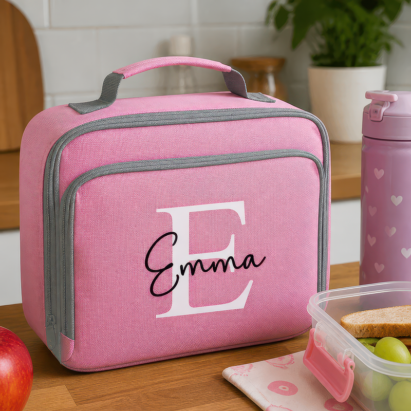 Personalised Name and Initial Kids Lunch Bag - alternative view