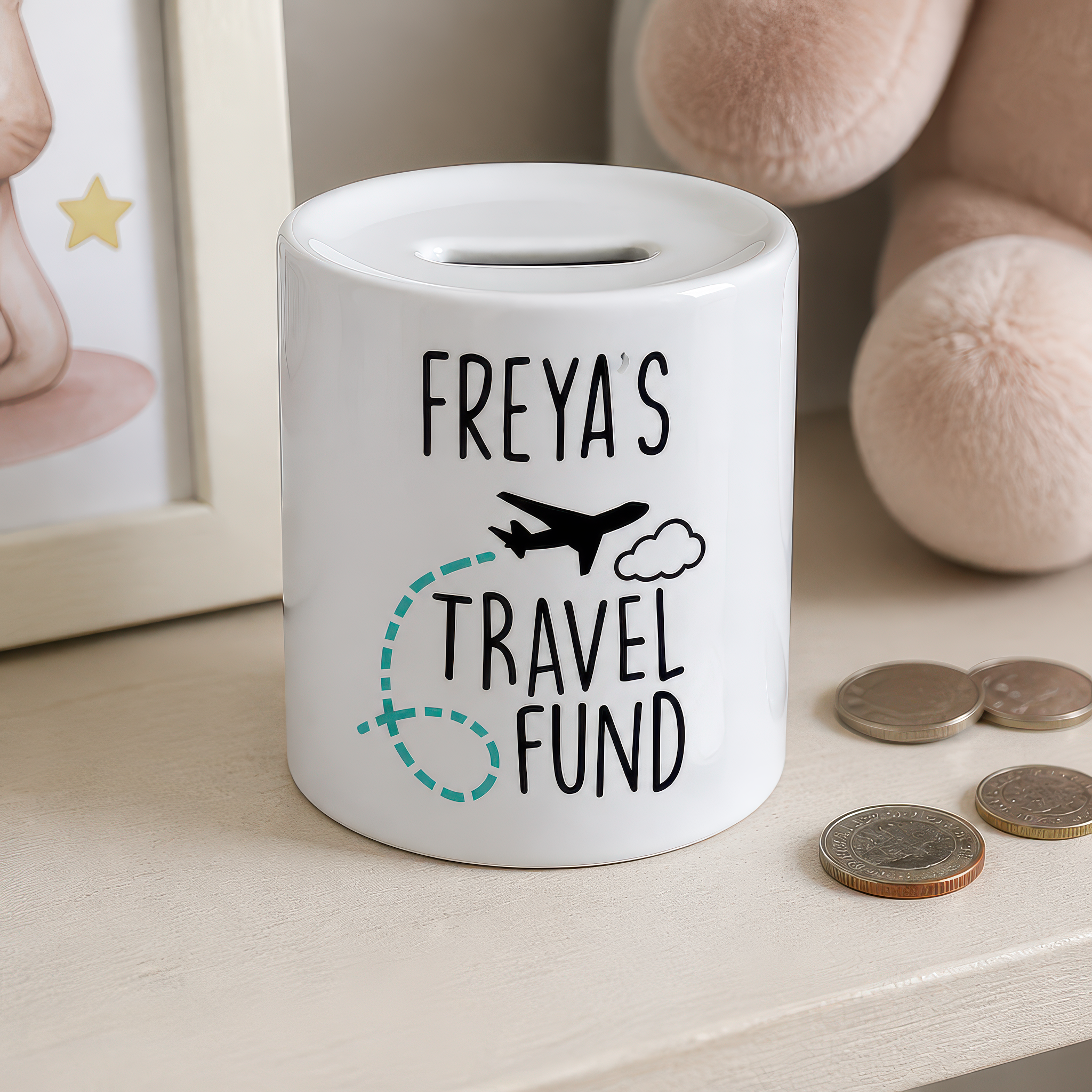 Personalised Travel Fund Money Box