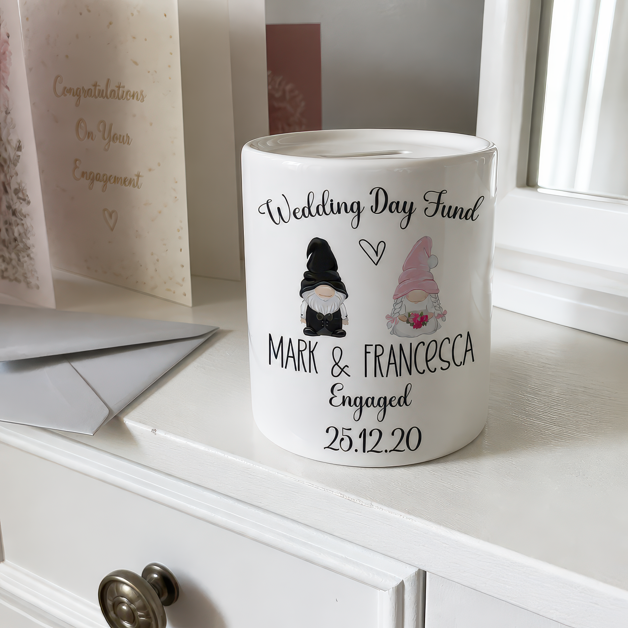 Personalised Wedding Fund Gonk Money Box