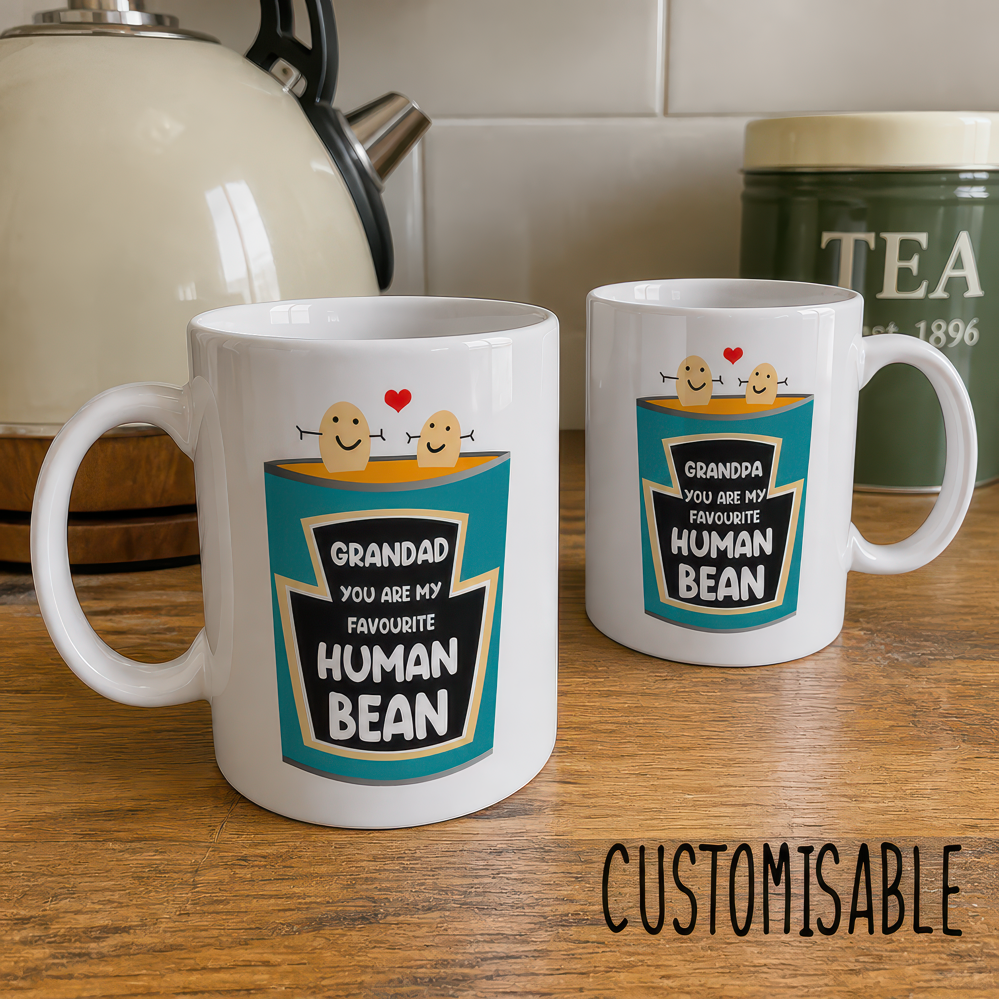 Personalised Grandad Favourite Human Bean Mug