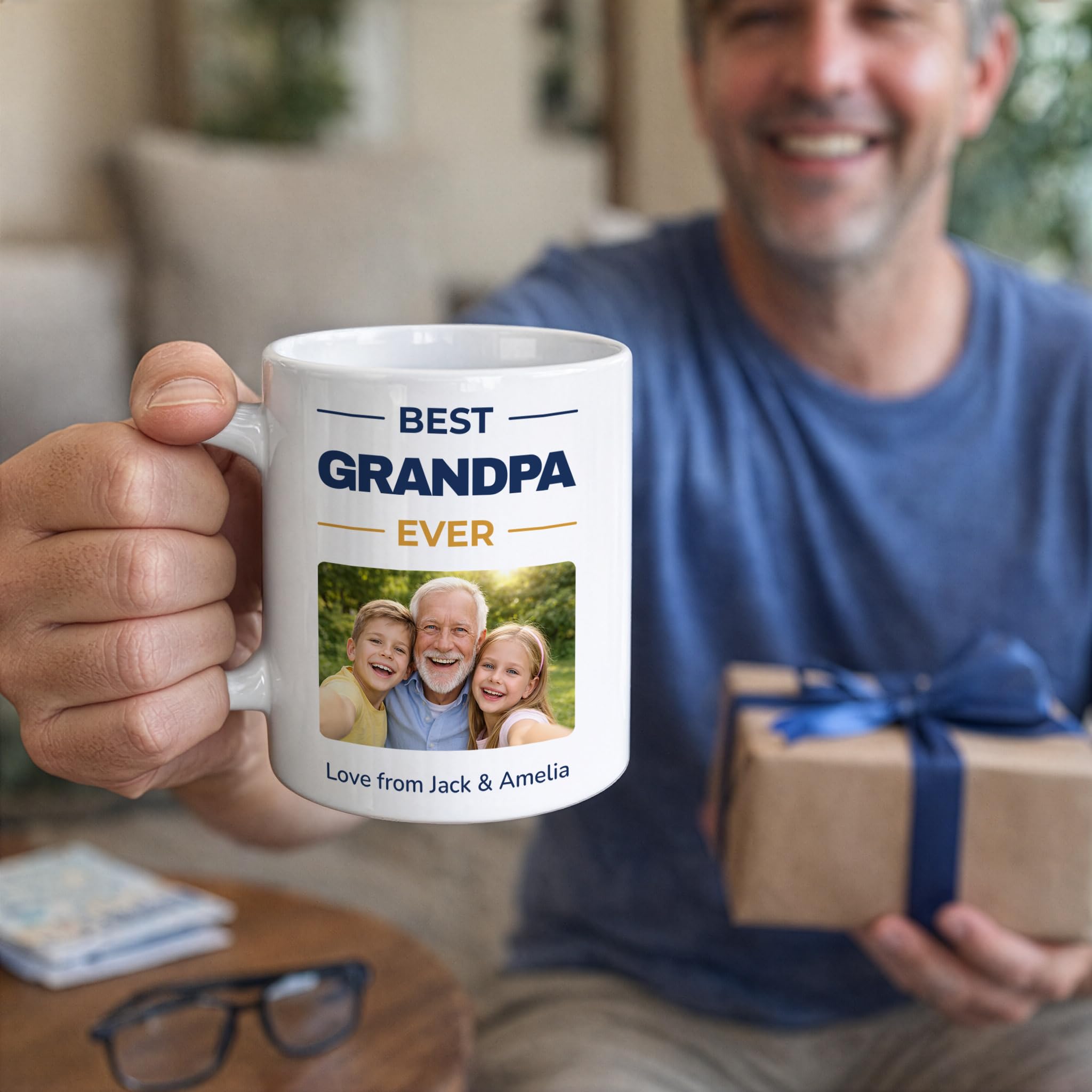 Personalised Best Grandpa Ever Photo Mug