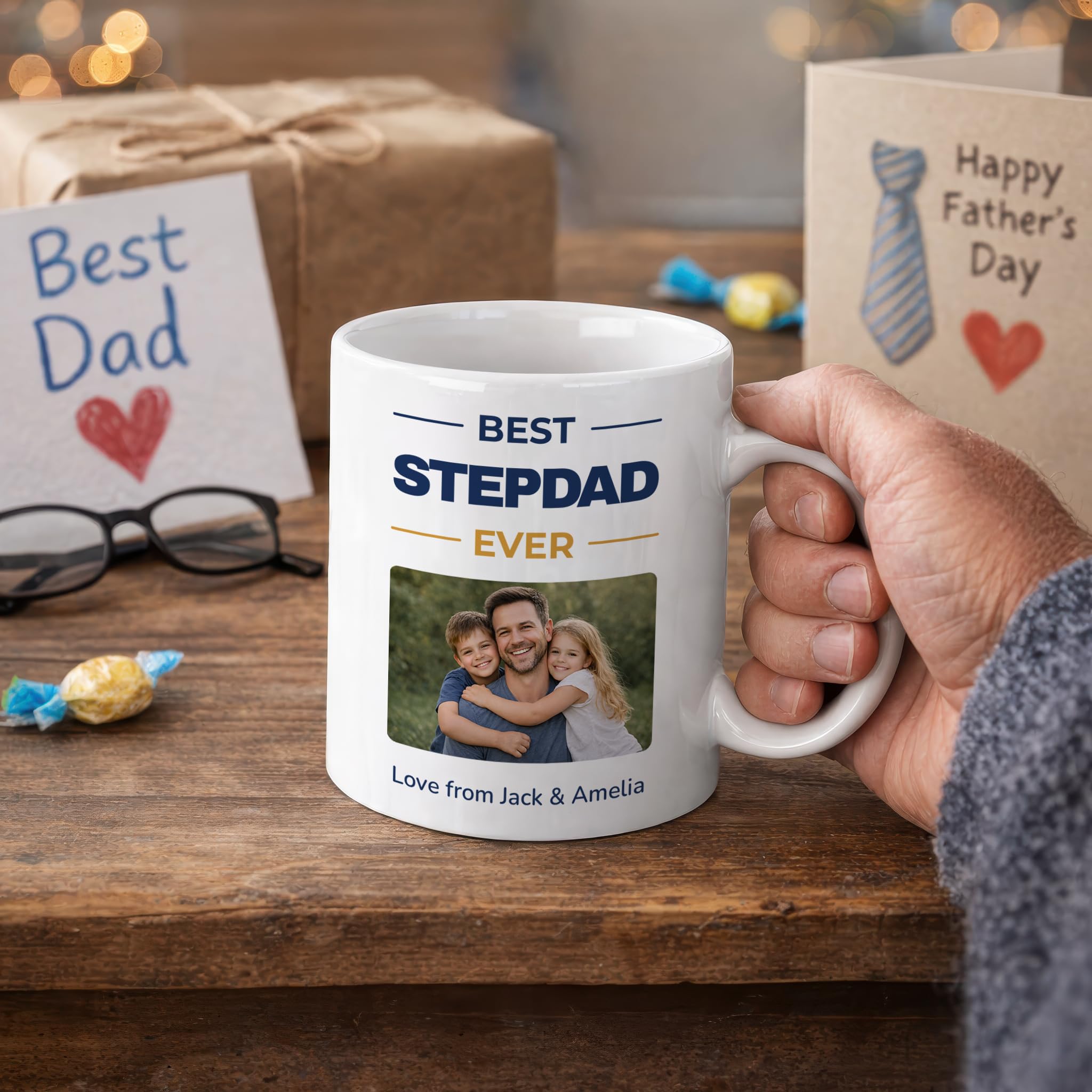 Personalised Best Stepdad Ever Photo Mug