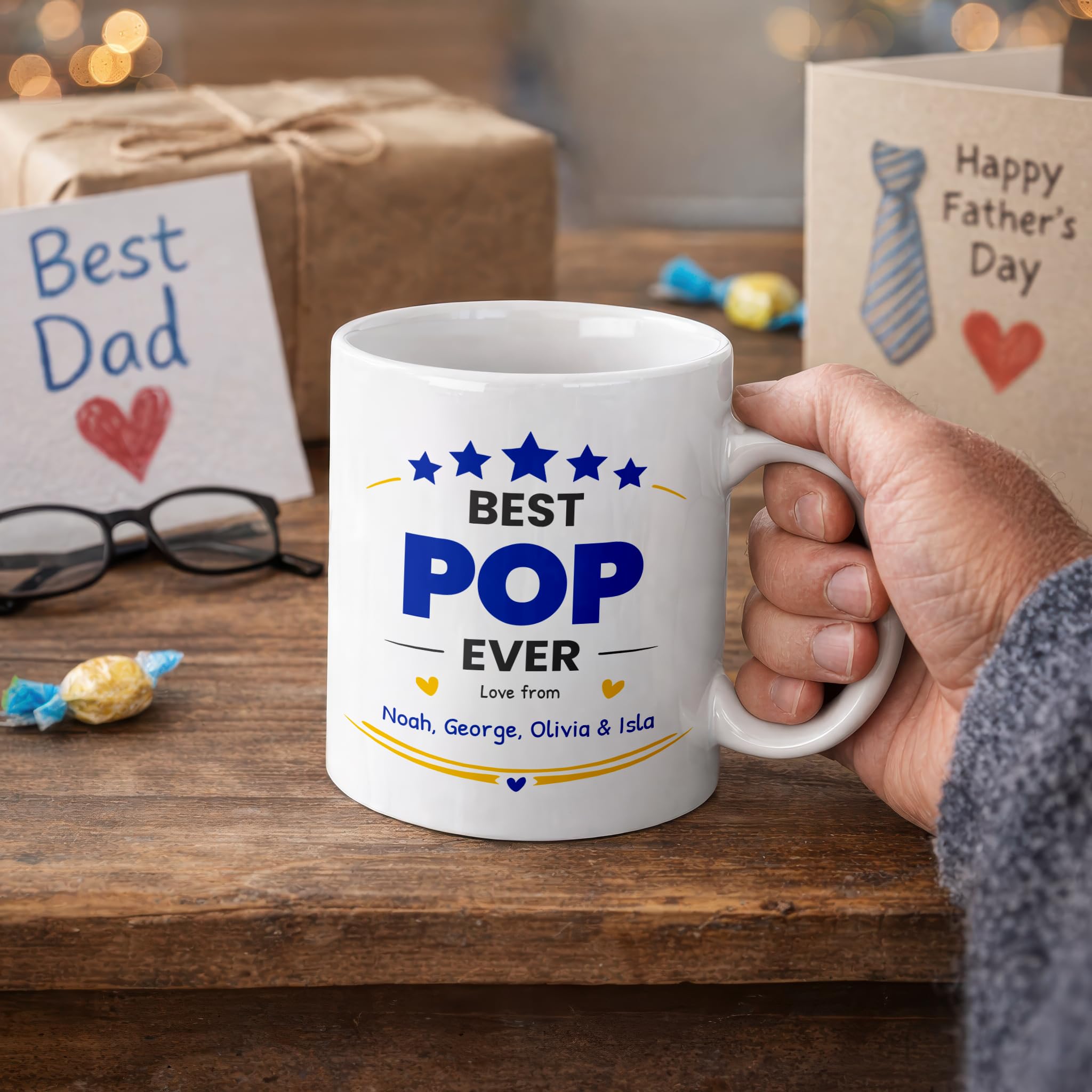 Personalised Best Pop Ever Ceramic Mug with Names