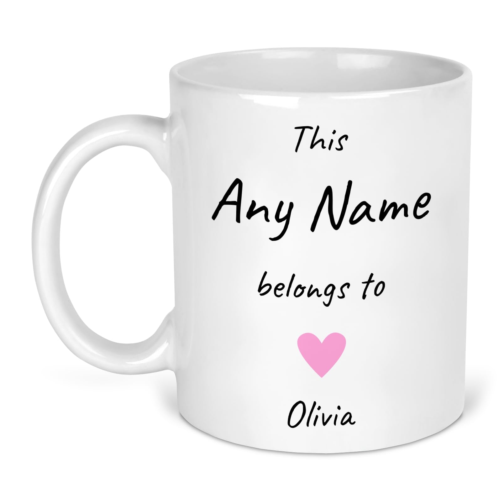Personalised This Belongs To Ceramic Mug with Title and Names