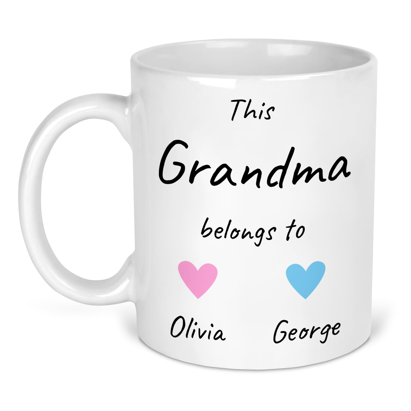 Personalised This Grandma Belongs To Mug with Names
