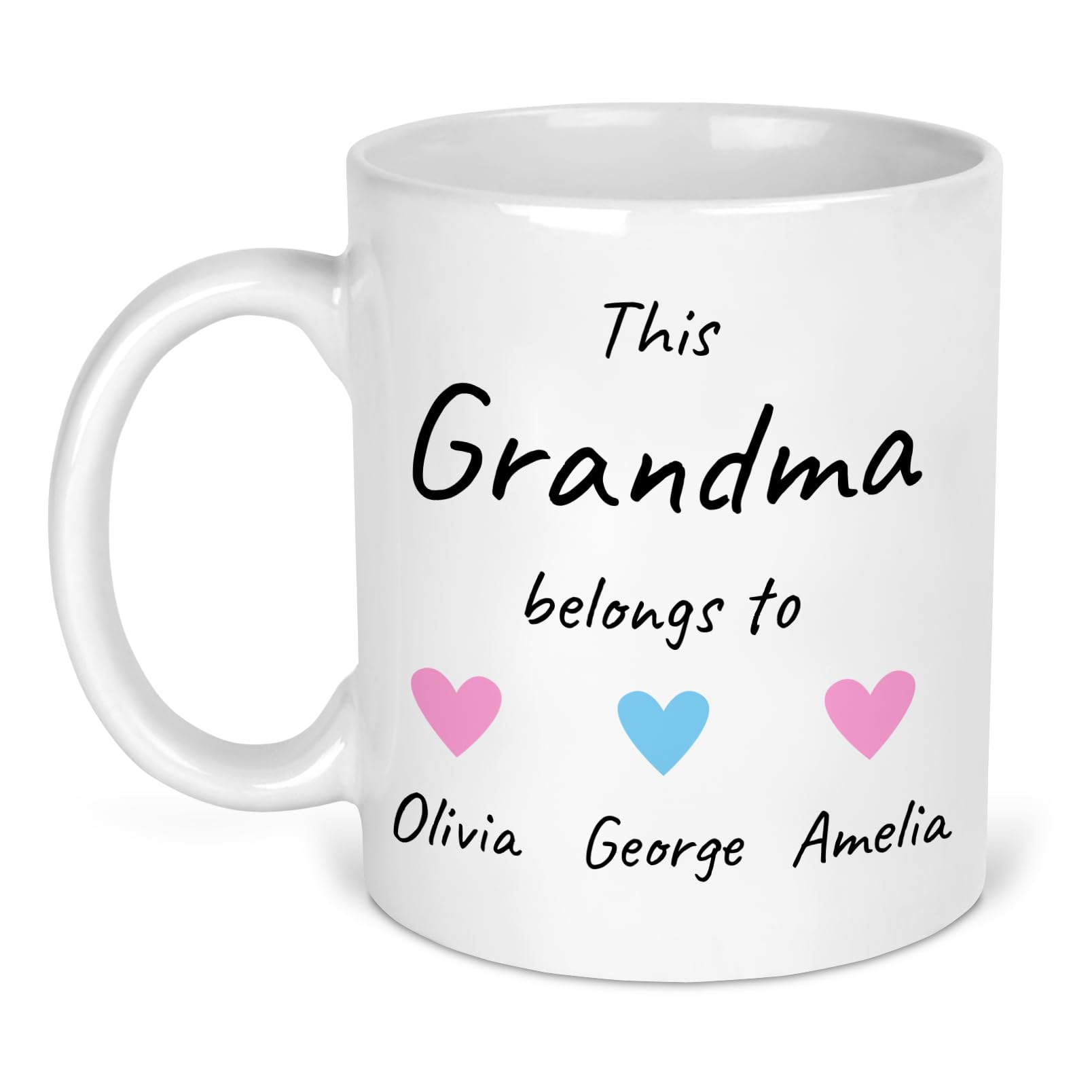 Personalised This Grandma Belongs To Mug with Names