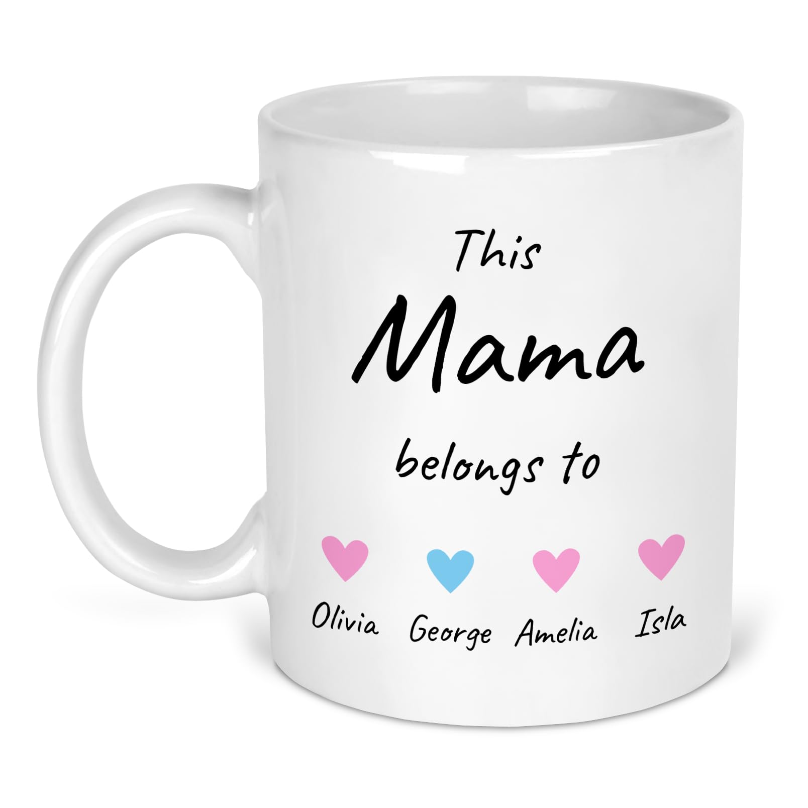 Personalised This Mama Belongs To Mug with Names