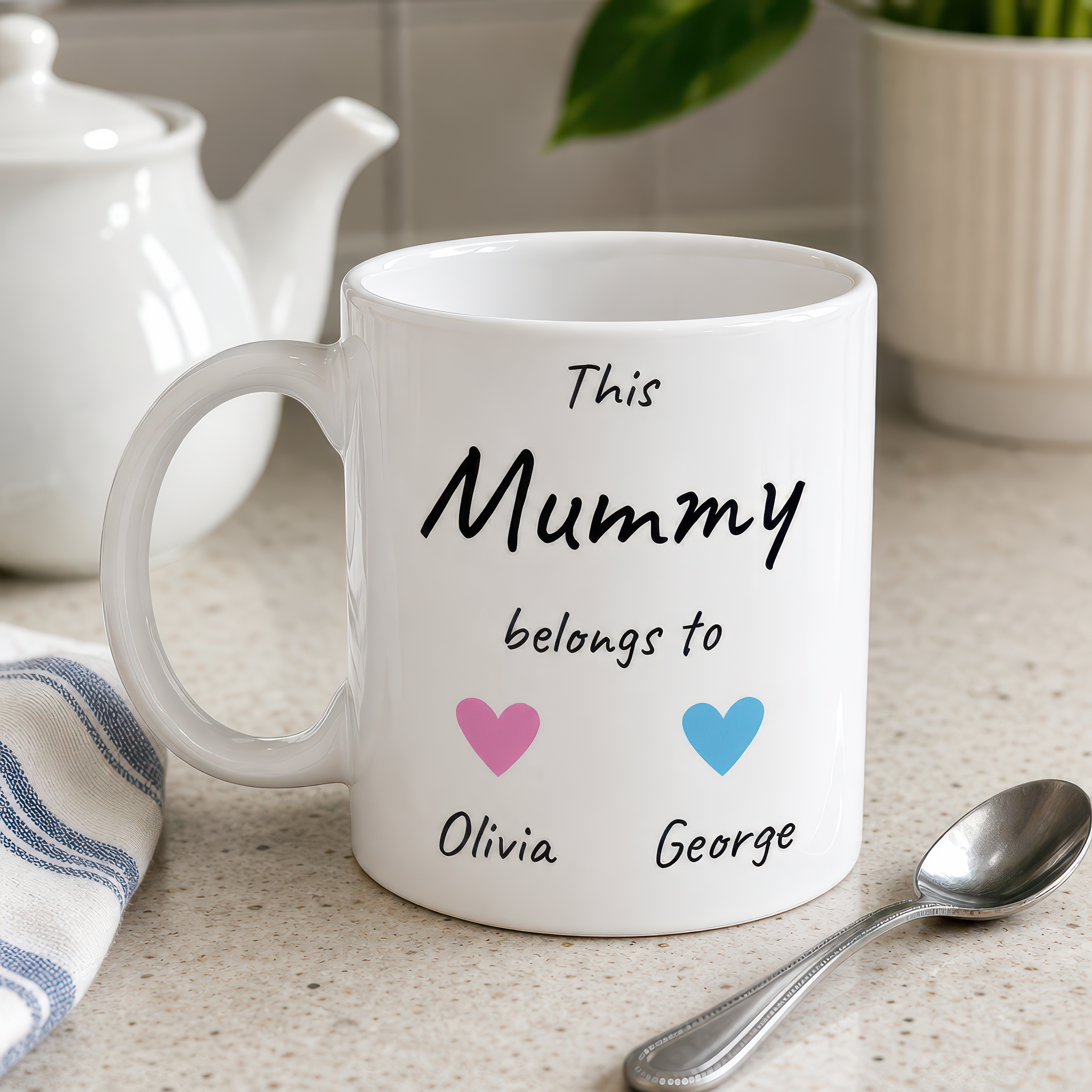 Personalised This Mummy Belongs To Mug with Names - alternative view