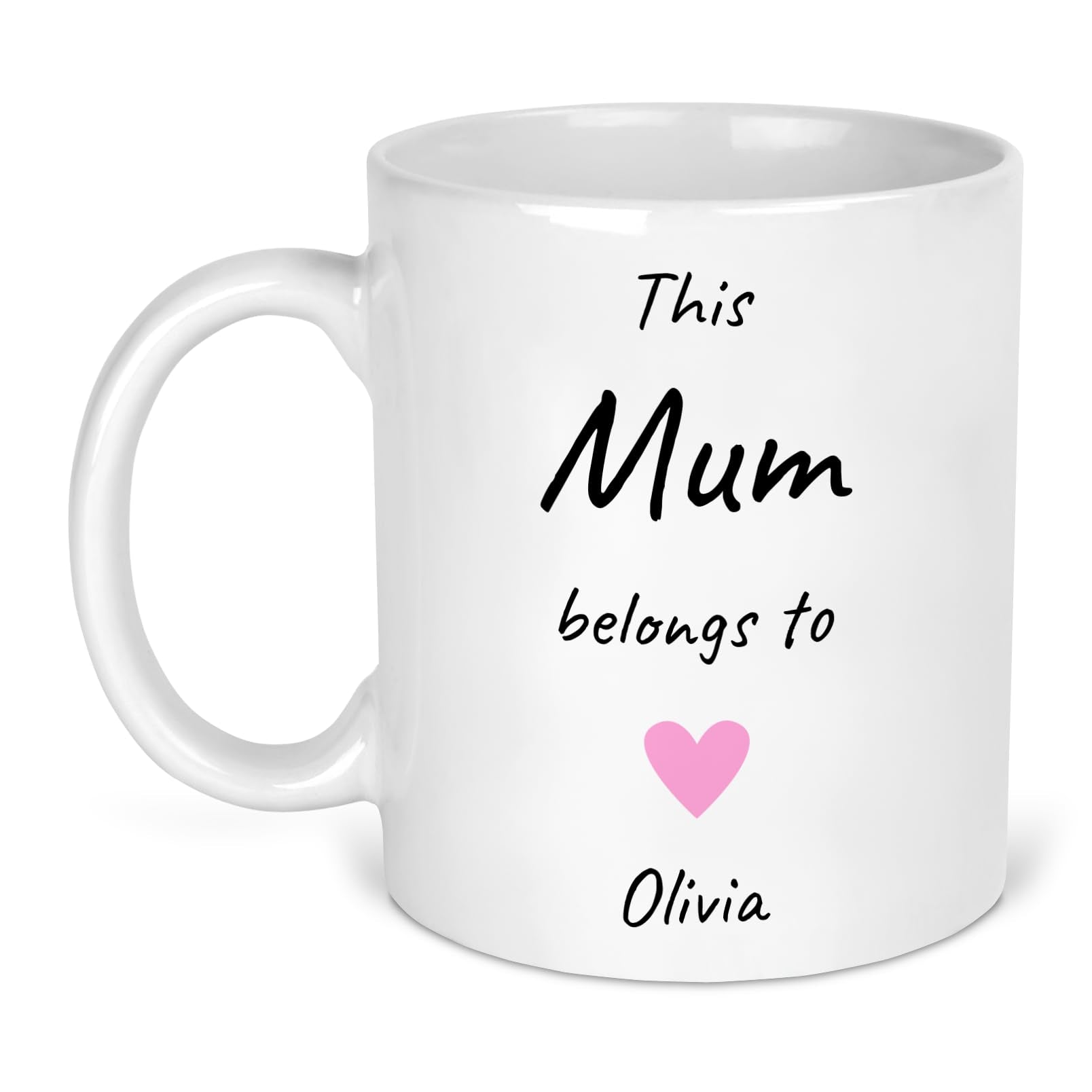 Personalised This Mum Belongs To Mug with Title and Names