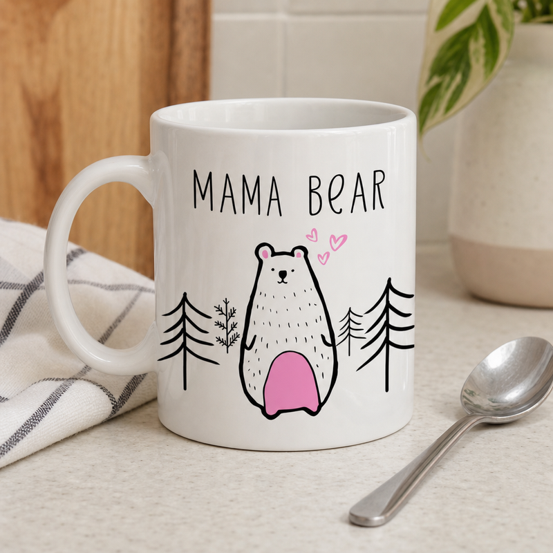 Mama Bear Pink Mug