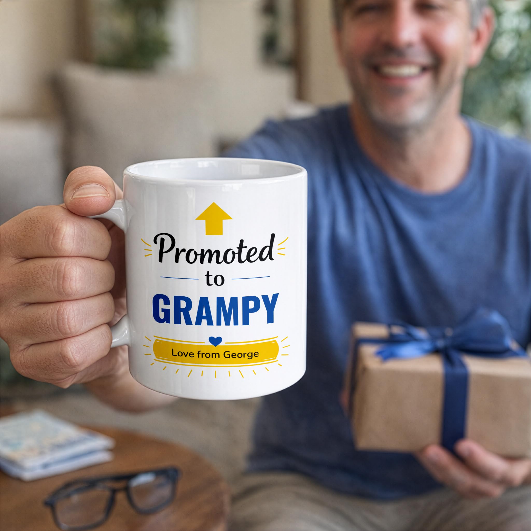 Personalised Promoted to Grampy Mug with Name