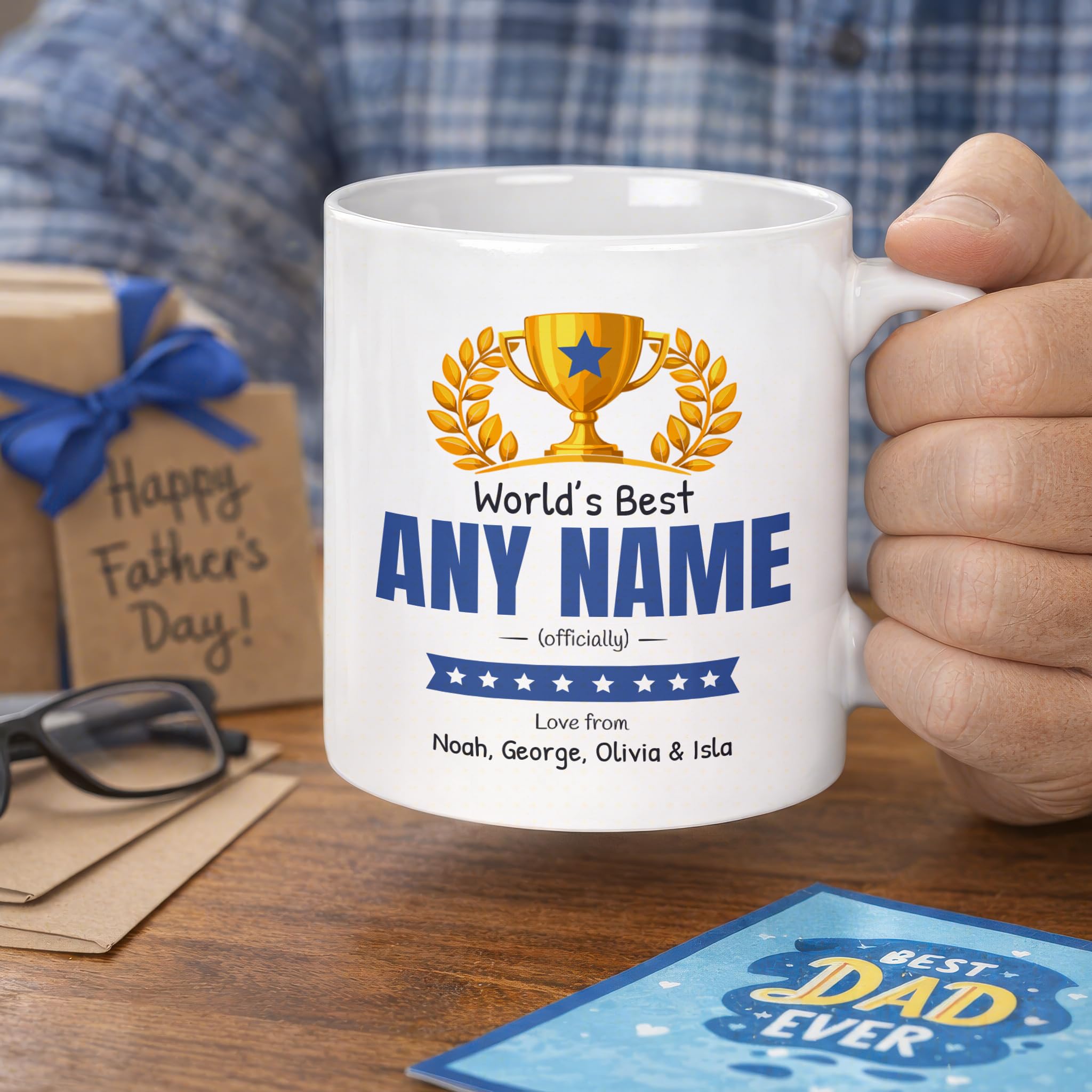Personalised Worlds Best Mug with Title and Names