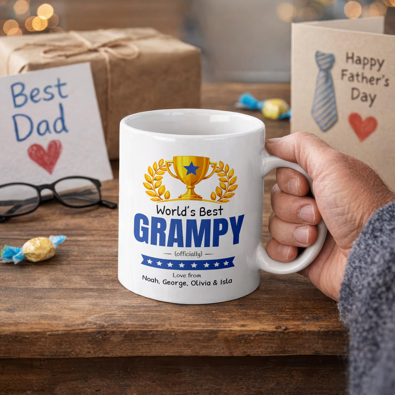 Personalised Worlds Best Grampy Mug with Names