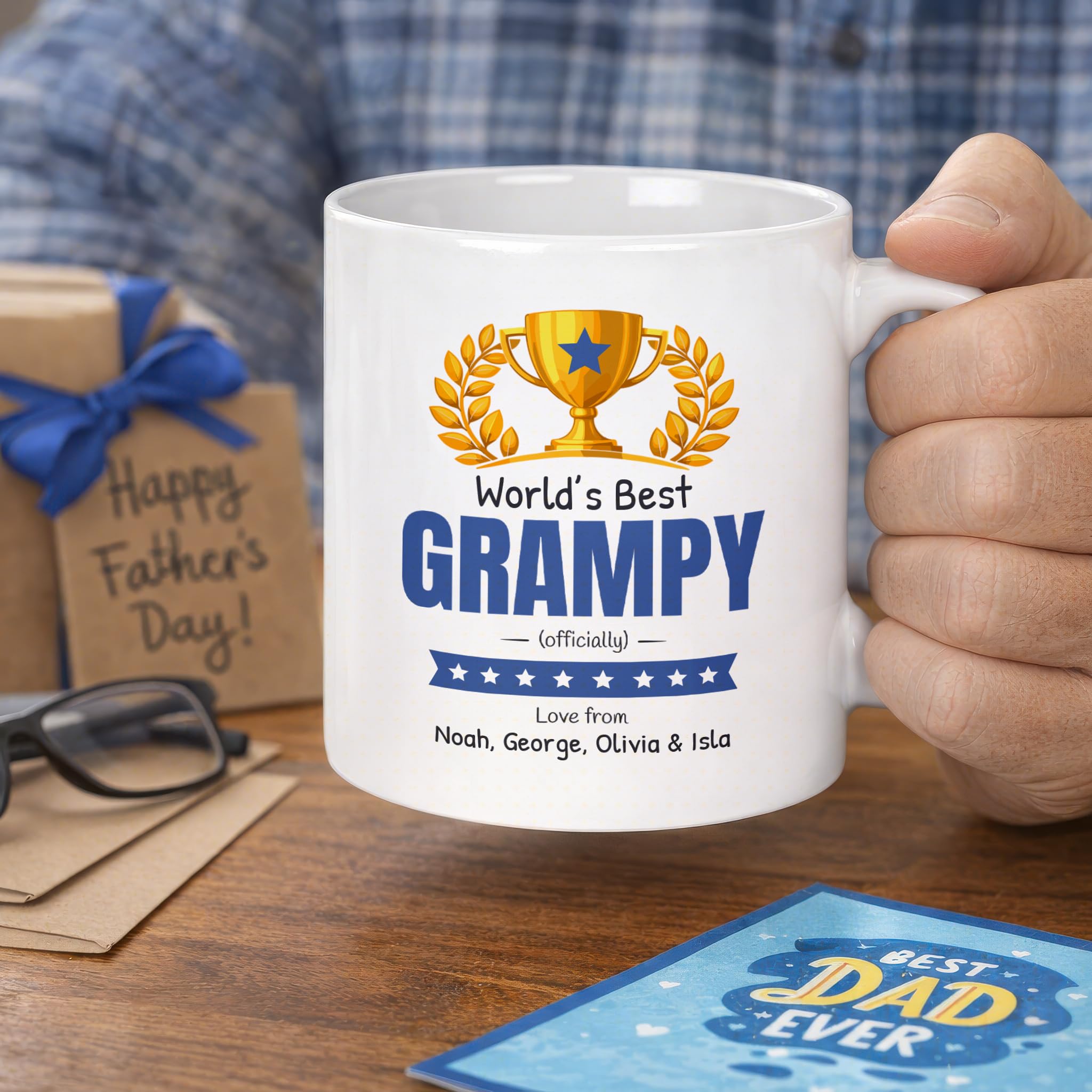 Personalised Worlds Best Grampy Mug with Names
