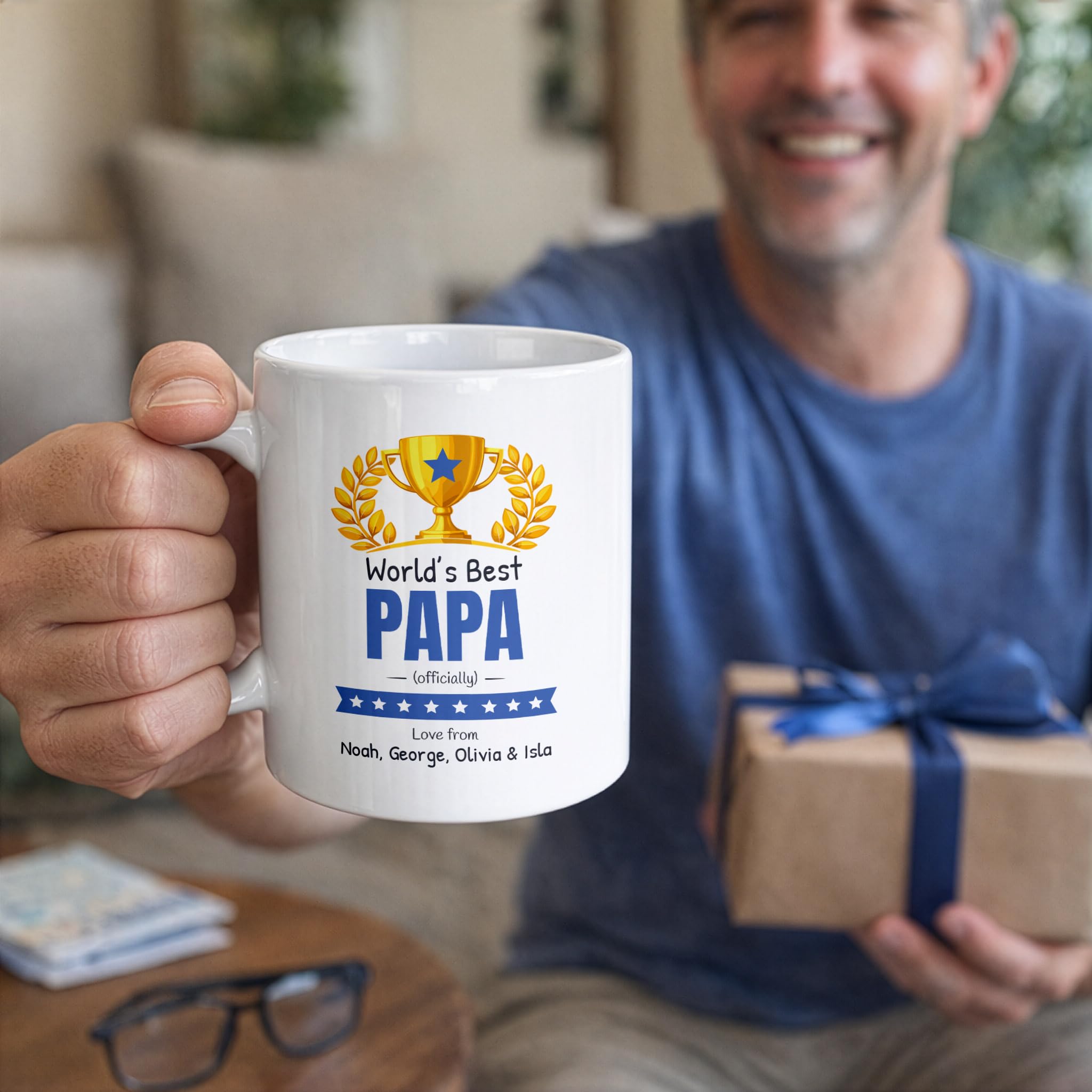 Personalised Worlds Best Papa Mug with Names