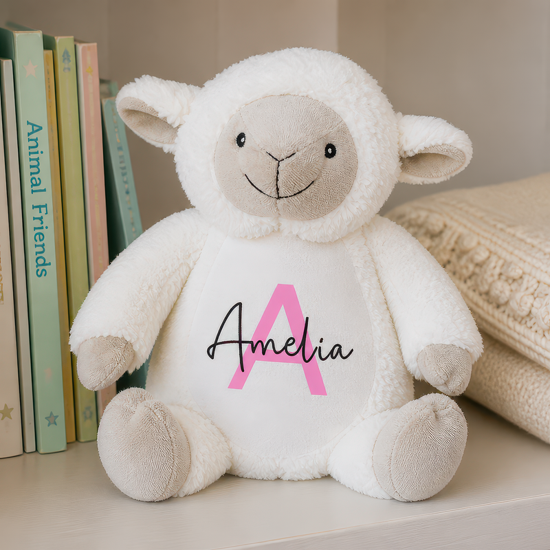 Personalised Lamb Teddy Soft Toy - alternative view