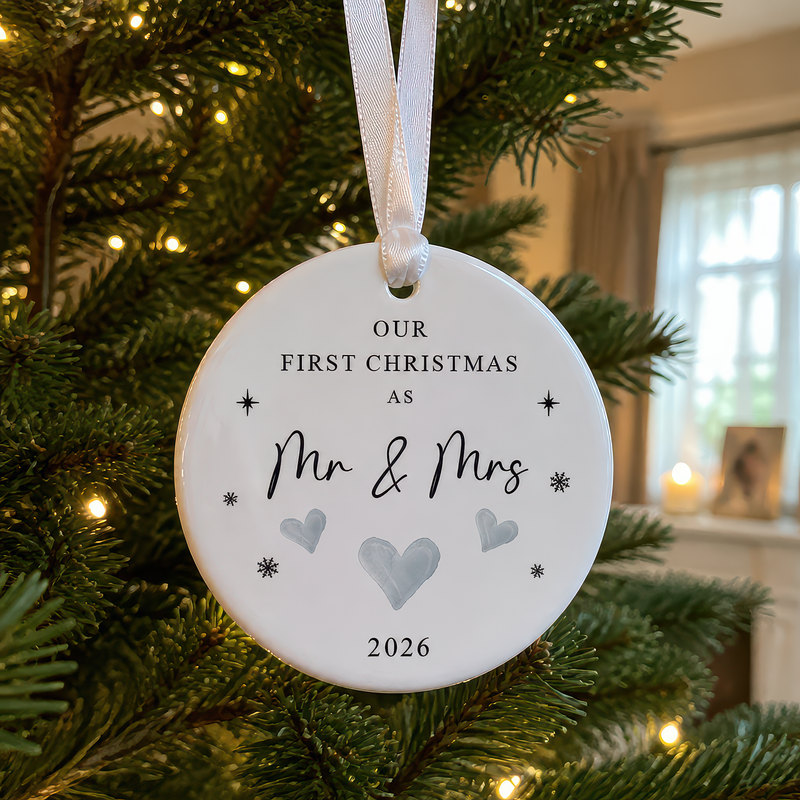 Our First Christmas Mr and Mrs Ornament