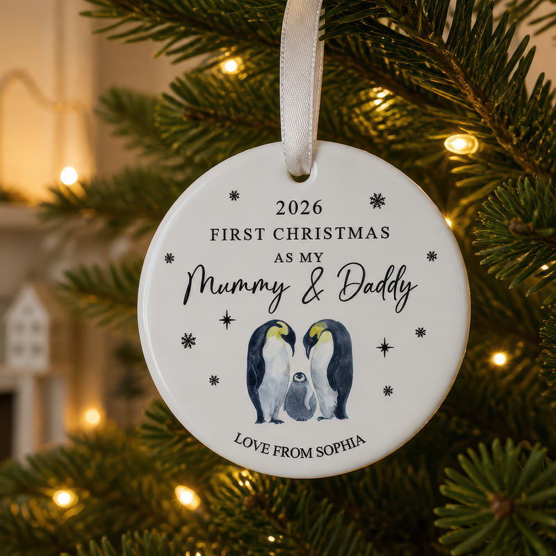Personalised First Christmas as My Mummy and Daddy Ornament