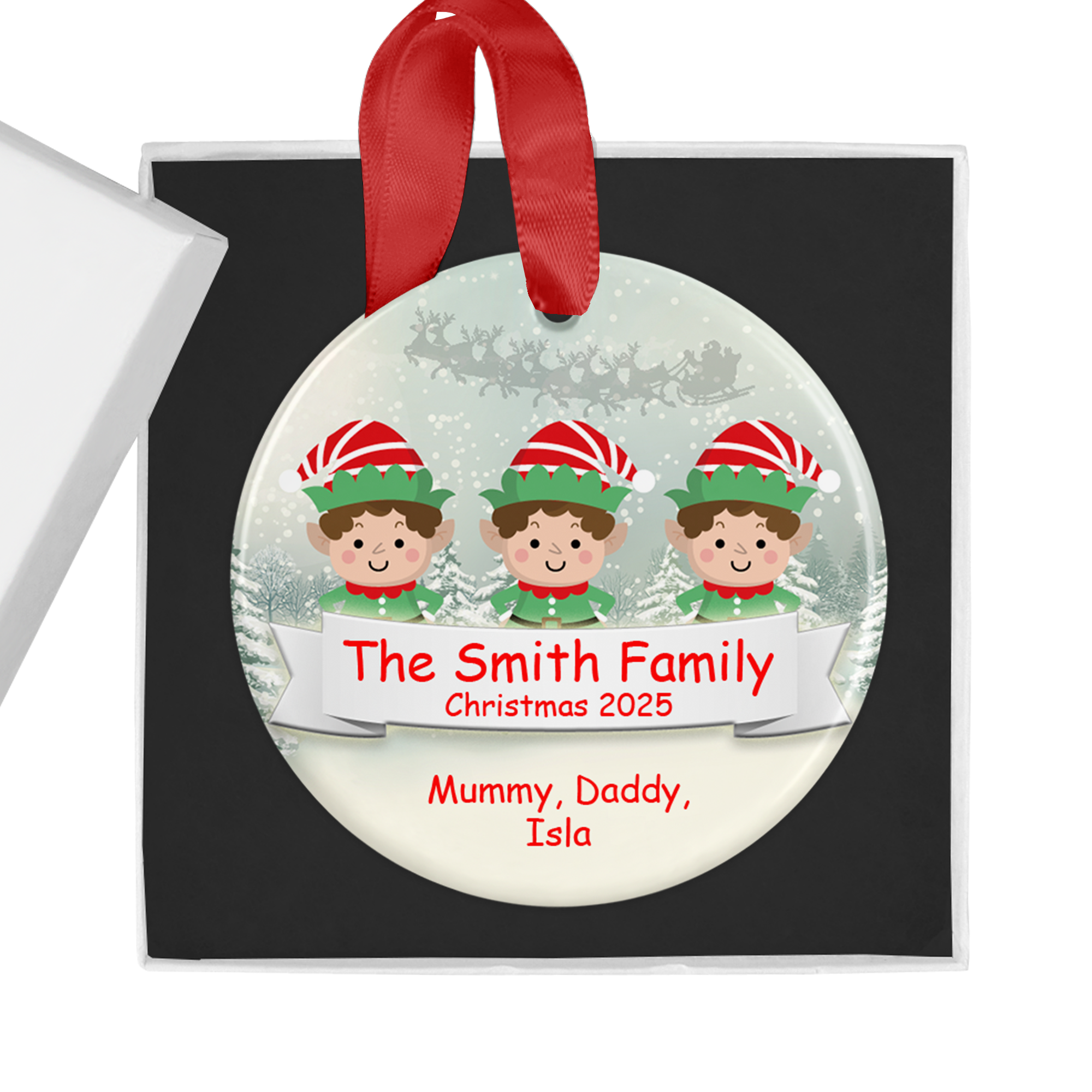 Family Personalised Christmas Ornament
