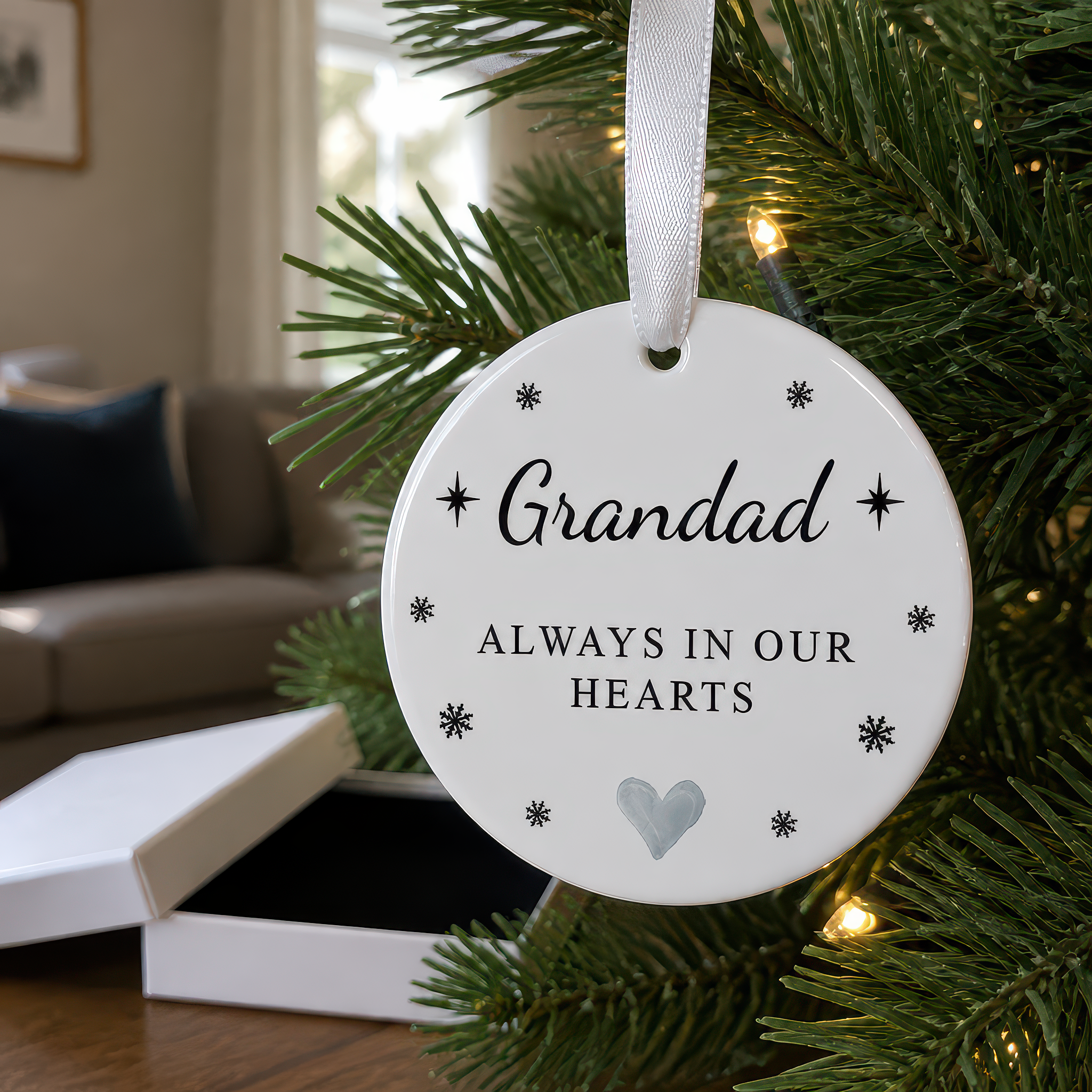 Memorial Grandad Always in Our Hearts Ornament
