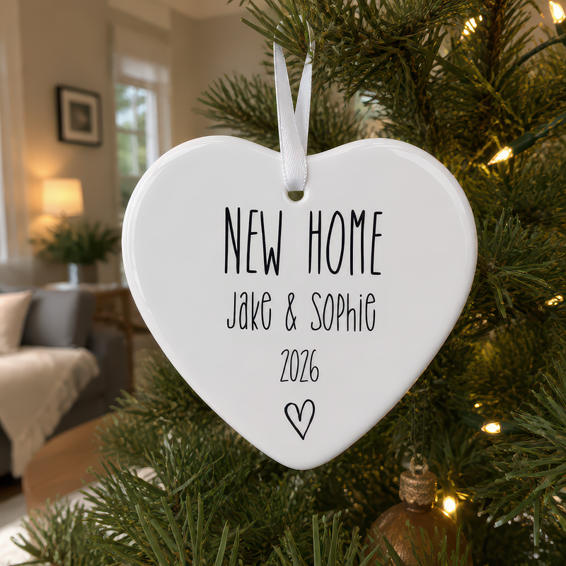 Personalised New Home Heart Ornament