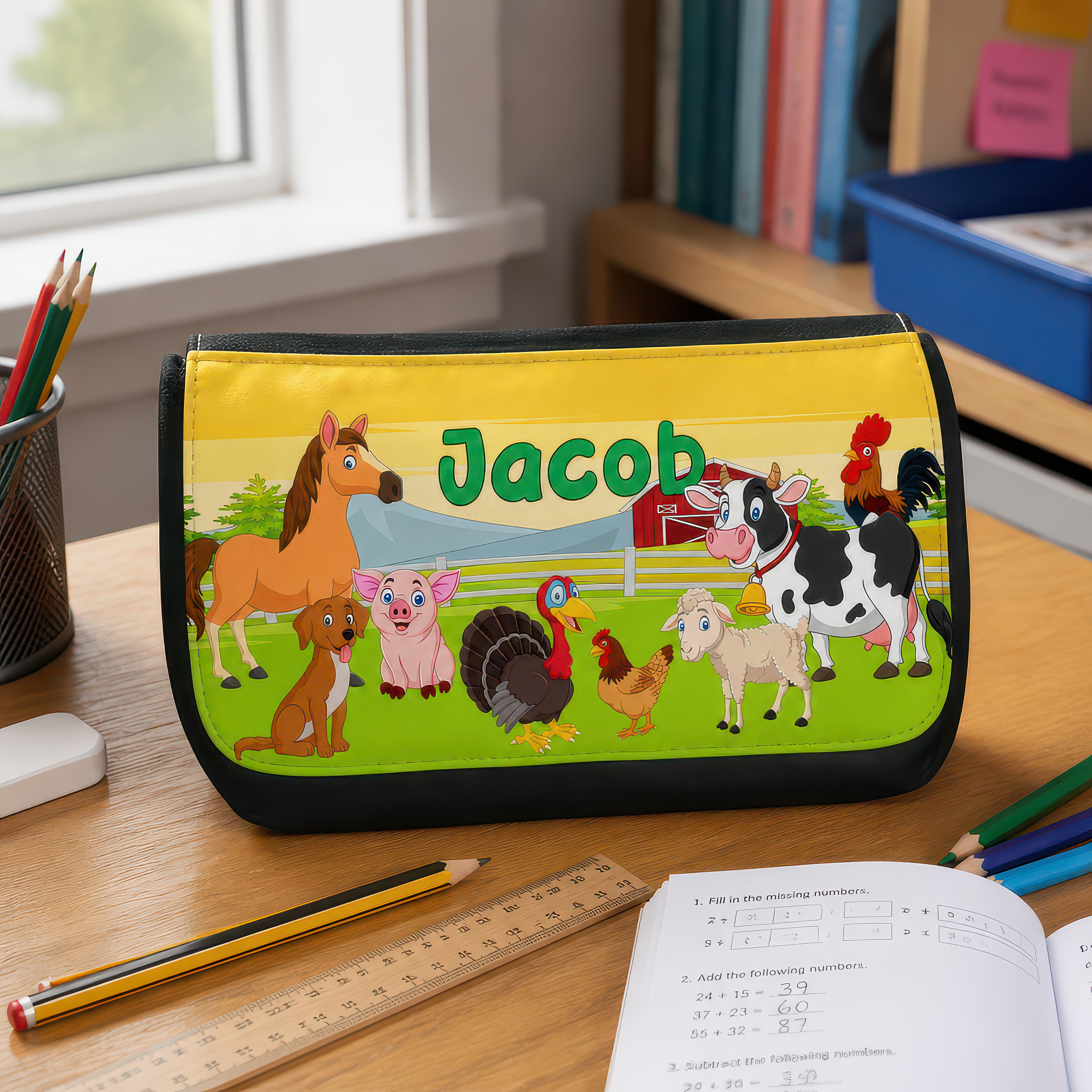 Personalised Farm Pencil Case with Name