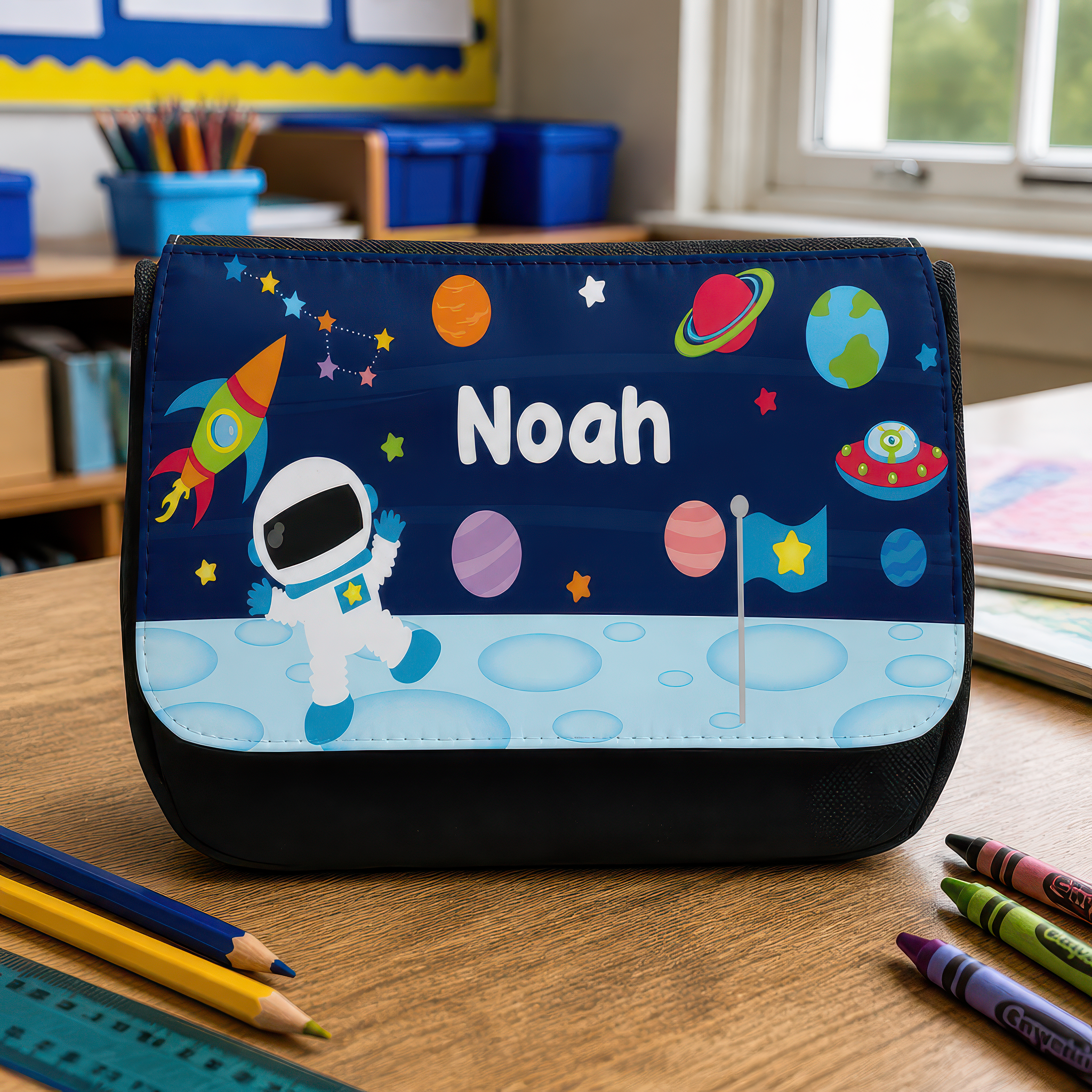 Personalised Space Pencil Case with Name