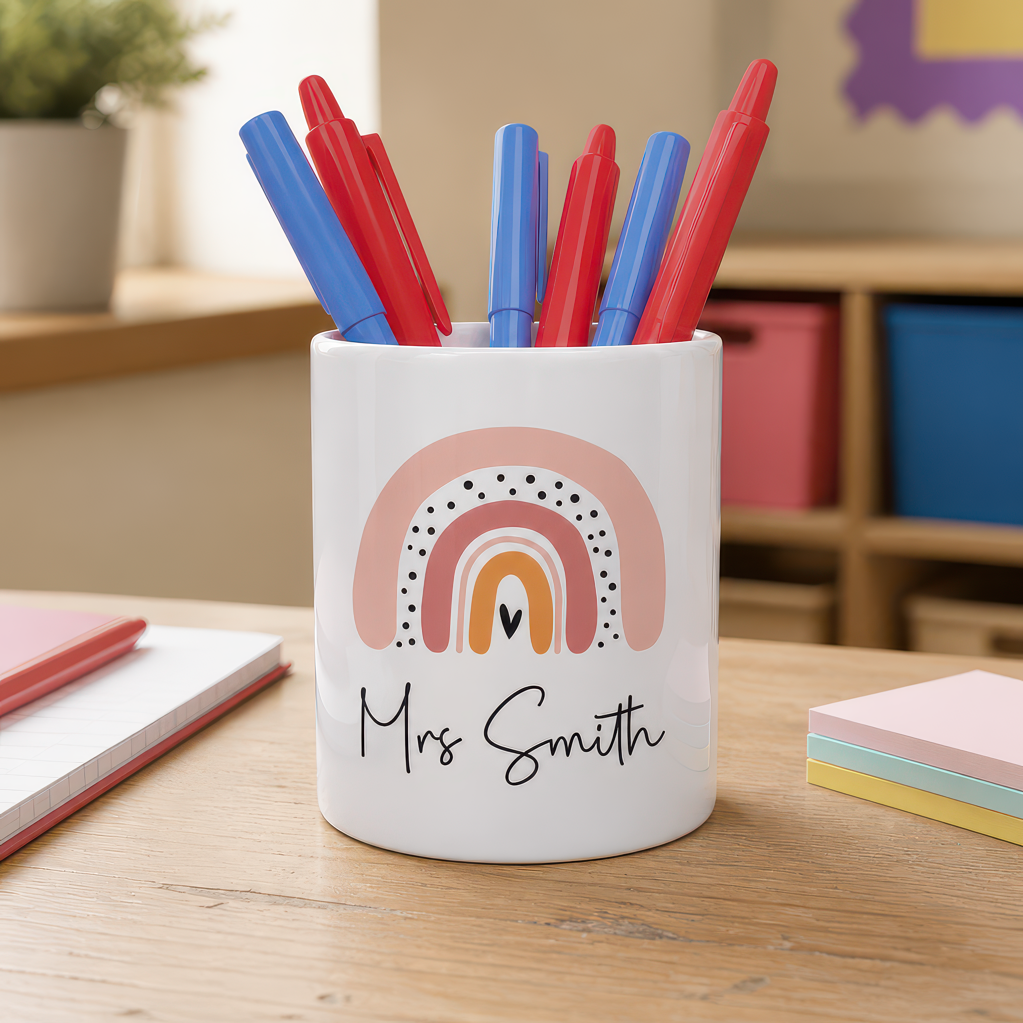 Personalised Teacher Desk Pen Pot with Name