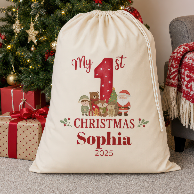 Personalised Red Extra Large Santa Sack with Name - alternative view